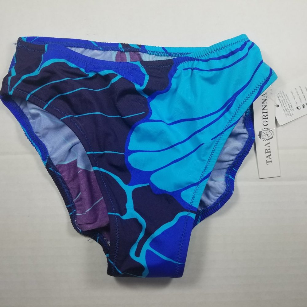 TARA GRINNA Bikini Bottoms Blue Sizes 4 6 8 NWT